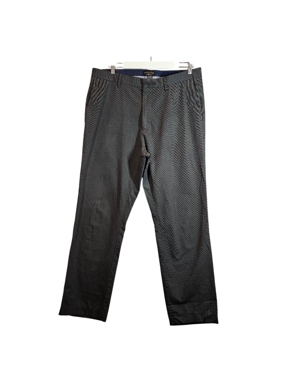 Banana Republic Tailored Slim Fit Mens Dress Pants 36x34 Gray Micro Houndstooth